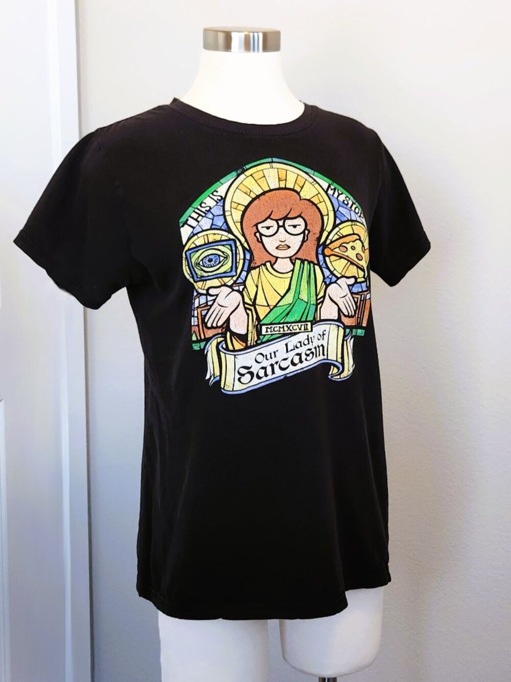 Daria Morgendorffer "Our Lady of Sarcasm"  Short Sleeve Tee Women's Size XXL